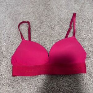 Women's PINK Red Bra